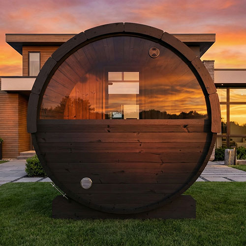 SaunaLife Model E6WB Sauna Barrel-Window