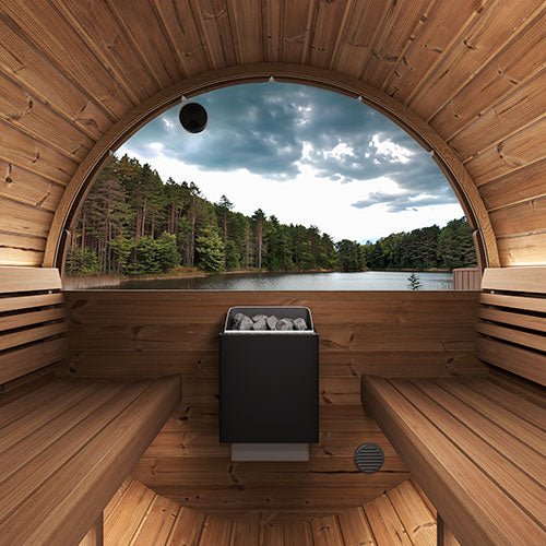 SaunaLife Model E6WB Sauna Barrel-Window