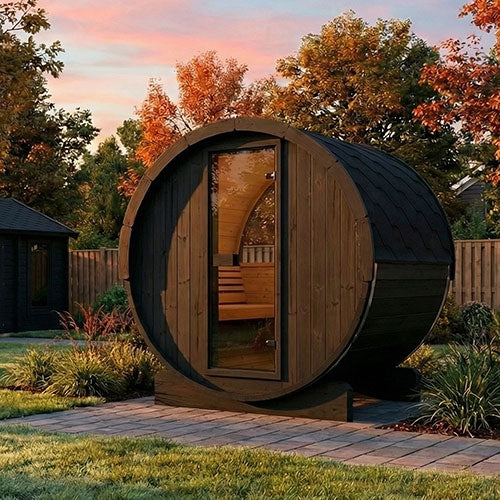 SaunaLife Model E6WB Sauna Barrel-Window