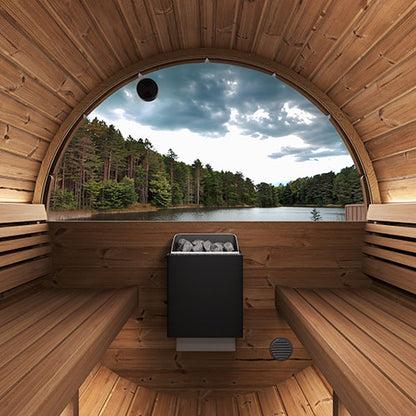 SaunaLife Model E7WB Sauna Barrel-Window