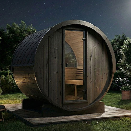 SaunaLife Model E7WB Sauna Barrel-Window