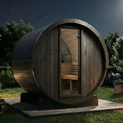 SaunaLife Model E7WB Sauna Barrel-Window