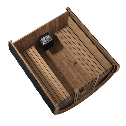 SaunaLife Model E8GB Sauna Barrel Glass Front