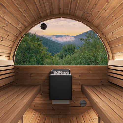 SaunaLife Model E8WB Sauna Barrel-Window