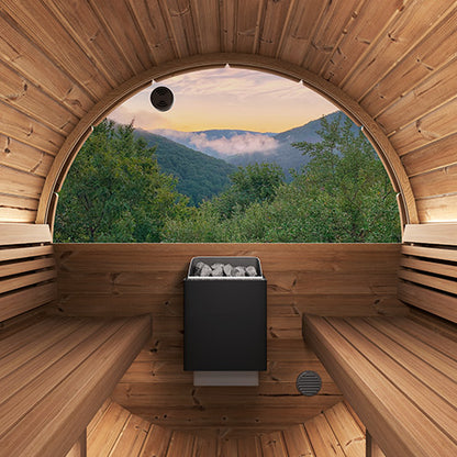 SaunaLife Model E8WB Sauna Barrel-Window